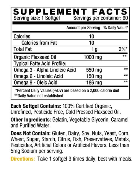 omega xl ingredients label|omega xl nutrition facts label.